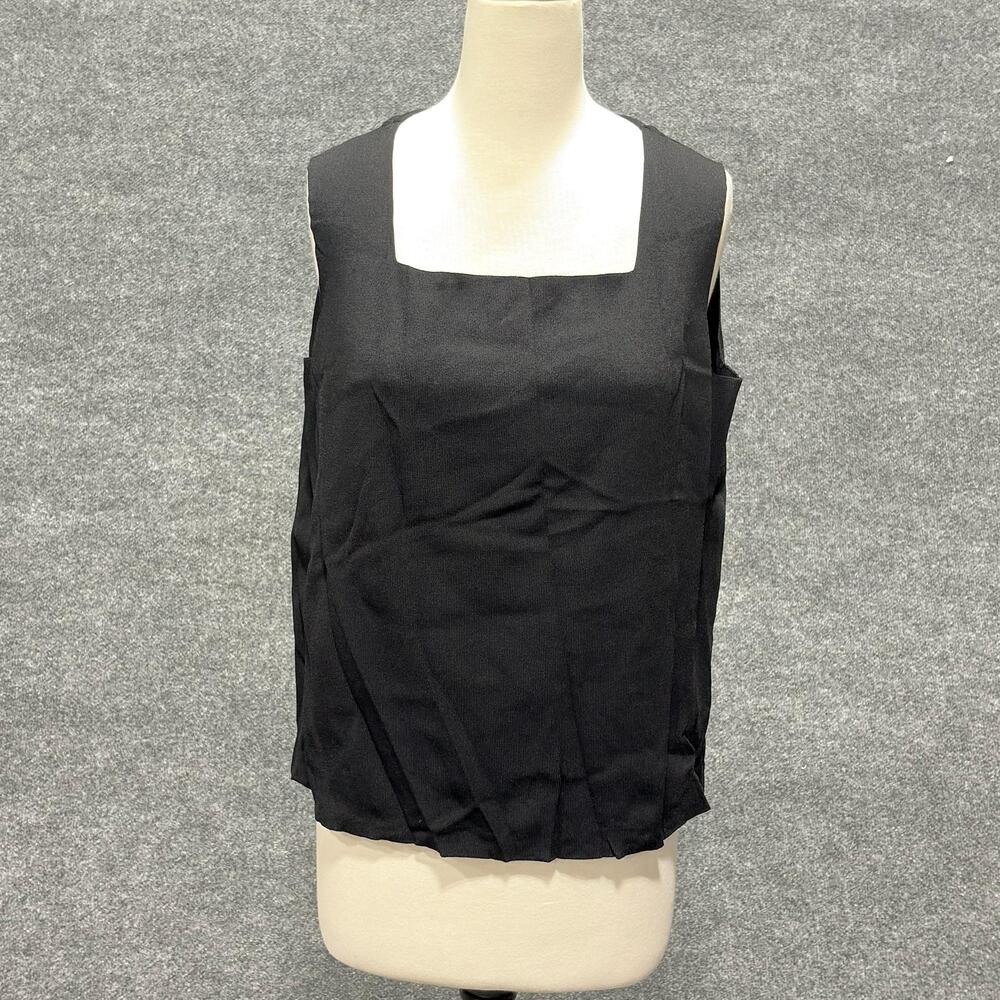 Grace Dane Lewis Tank Top Womens 2X Black Square Neck Sleeveless Knit Stretch